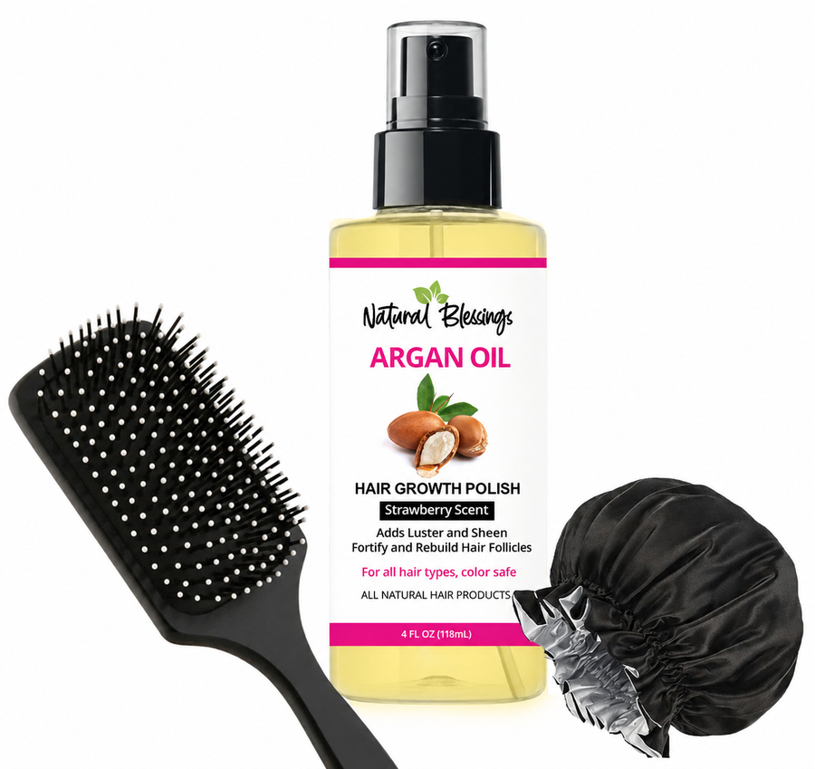 Argan Oil, Bonnet, Brush