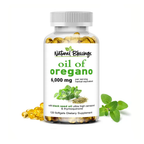 Bottle of Natural Blessings Oregano & Black Seed Oil Softgels, a 2-in-1 supplement formulated with carvacrol and thymoquinone to support immune health, digestion, and antioxidant protection.