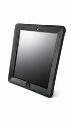 Refurbished iPad front view with protective black case