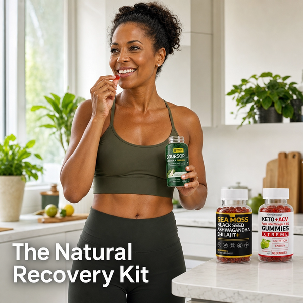 Mrs Riley Natural Daily Wellness Kit - All Natural Soursop Gummies and Supplements