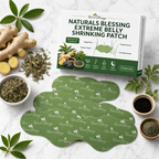 Naturals Blessing Extreme Belly Shrinking Patch – Flat Lay 5 Patches with Ginger Mugwort Herbs