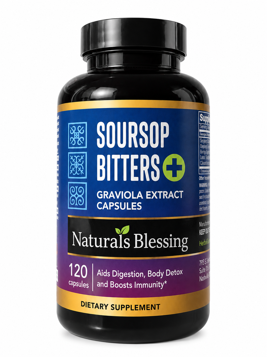 Naturals Blessing Soursop Bitters Graviola Extract Capsules bottle