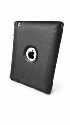 Refurbished iPad back view with protective black case