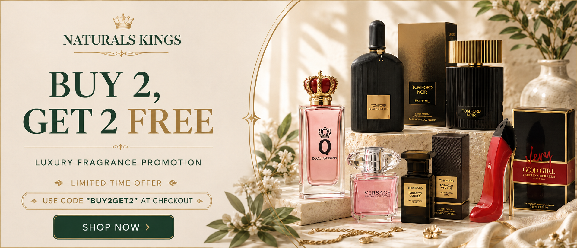Buy 2 Perfumes Get 2 Free — Use Code BUY2GET2 at Checkout